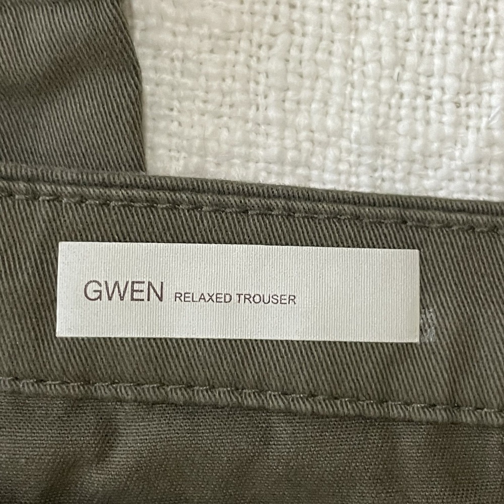 KUT‎ From The Kloth Pants Women's 12 Gwen Relaxed Trouser Olive Green Nice - Picture 3 of 8